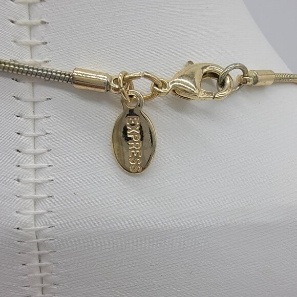 Express Necklace Golden Arrow Multicolor Metal Goldtone Costume‎ Jewelry - Picture 3 of 5